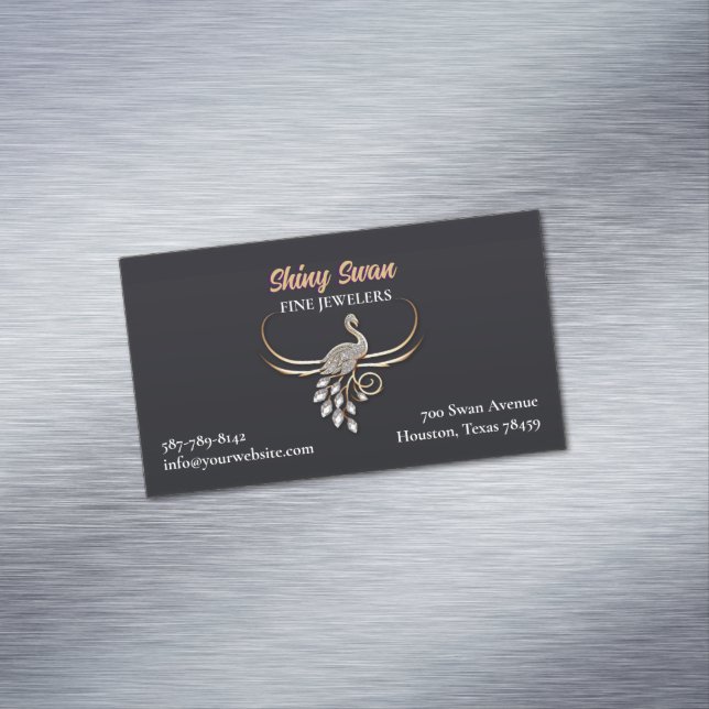 Fine Juwelier Business Card Magnetische Visitenkarte (Beispiel)
