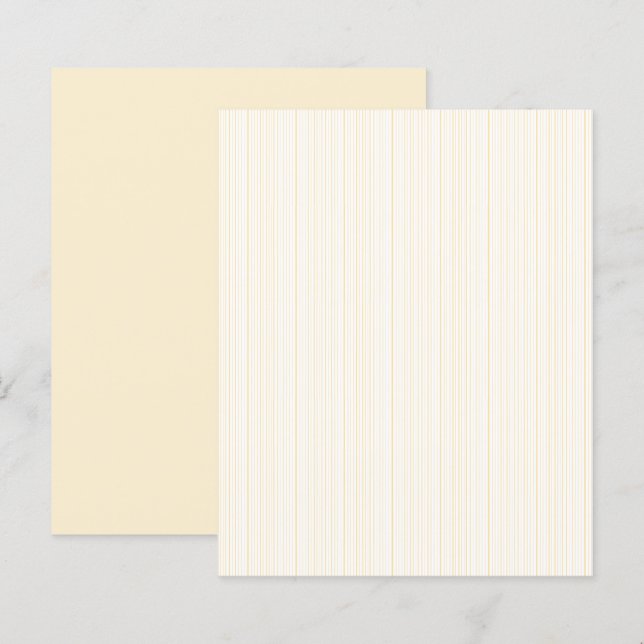 Fine Line Gold White Strip Scrapbook Paper (Vorne/Hinten)