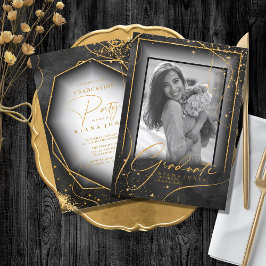 Fine Lines Gold Abstrakt Abschluss Black ID907