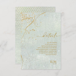 Fine Lines Gold Abstrakt Details Sage ID867 Begleitkarte
