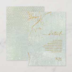 Fine Lines Gold Abstrakt Details Sage ID867 Begleitkarte