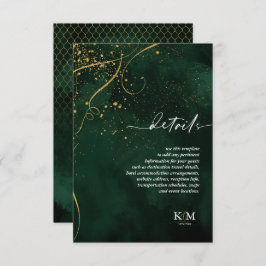 Fine Lines Gold Abstrakt Details Smarald ID867 Begleitkarte