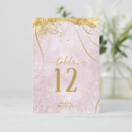 Fine Lines Gold Abstrakt Wedding Mauve ID867 Einladung