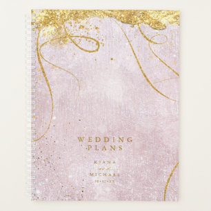 Fine Lines Gold Abstrakt Wedding Mauve ID867 Planer