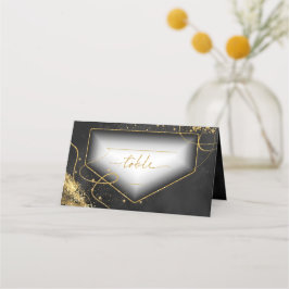 Fine Lines Gold Abstrakt Wedding Table Bk ID867 Platzkarte