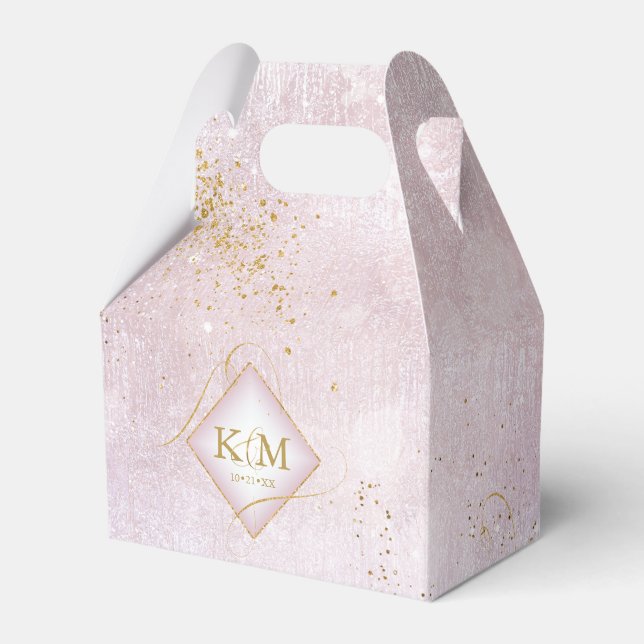 Fine Lines Gold Abstrakt Wedding V3 Mauve ID867 Geschenkschachtel (Vorderseite)