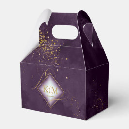 Fine Lines Gold Abstrakt Wedding V3 Plum ID867 Geschenkschachtel