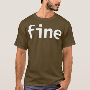 Fine Minimal White Text Typografie T-Shirt