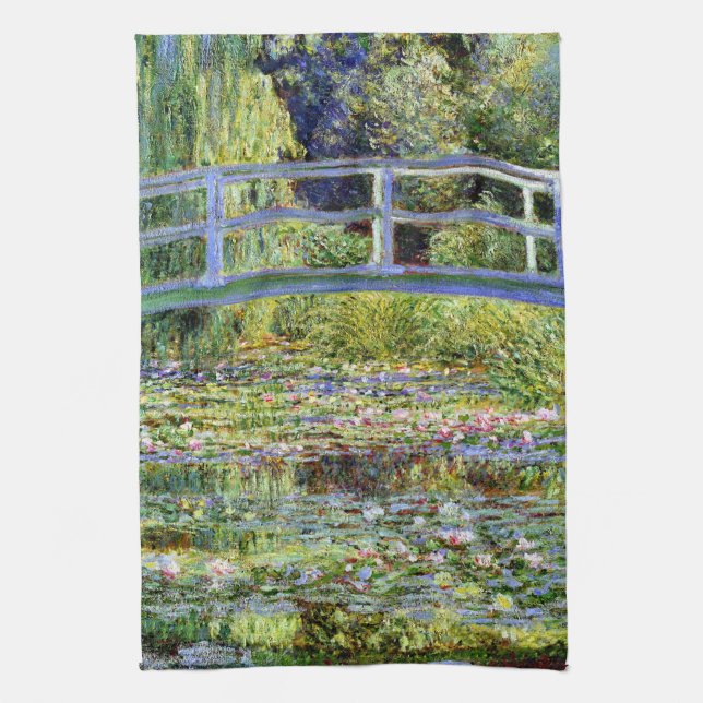 Fine Monet Japanese Bridge & Water-Lily Pond Geschirrtuch (Vertikal)