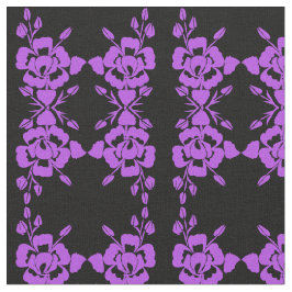 Fine Print Design Lila und schwarz Stoff