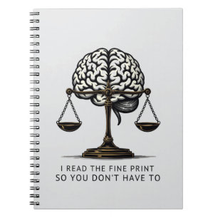 Fine Print Reader - Brain & Justice Edition Notizblock