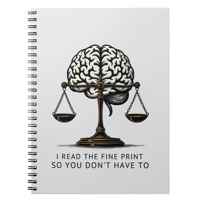 Fine Print Reader - Brain & Justice Edition Notizblock (Vorderseite)