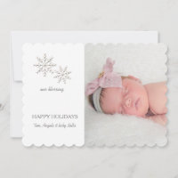 Fine Snowflakes Holiday Foto Card