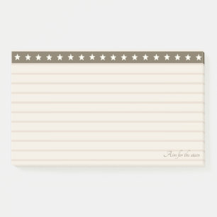 Fine Star Header auf Brown & Sand Beige Post-it Klebezettel