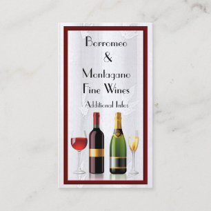 Fine Wine White Business Card 2 Visitenkarte