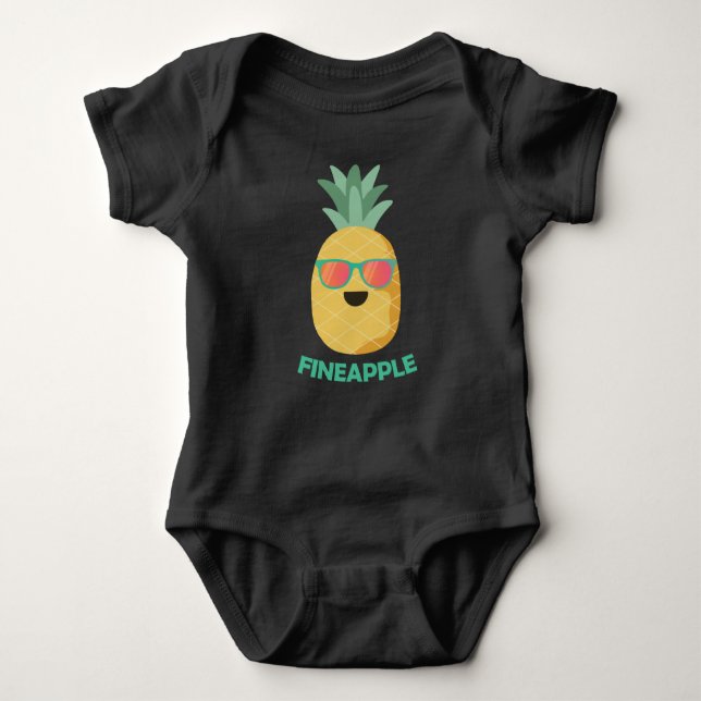 Fineaple Ananas Funny Pun Summer Frucht Baby Strampler (Vorderseite)