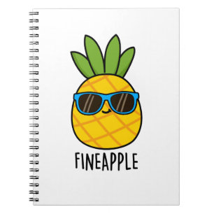 Fineaple Funny Cool Pineapull Pun Notizblock