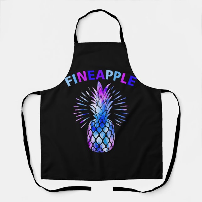 Fineaple Pastel Watercolor Ananas Meme Graphic Schürze (Vorderseite)