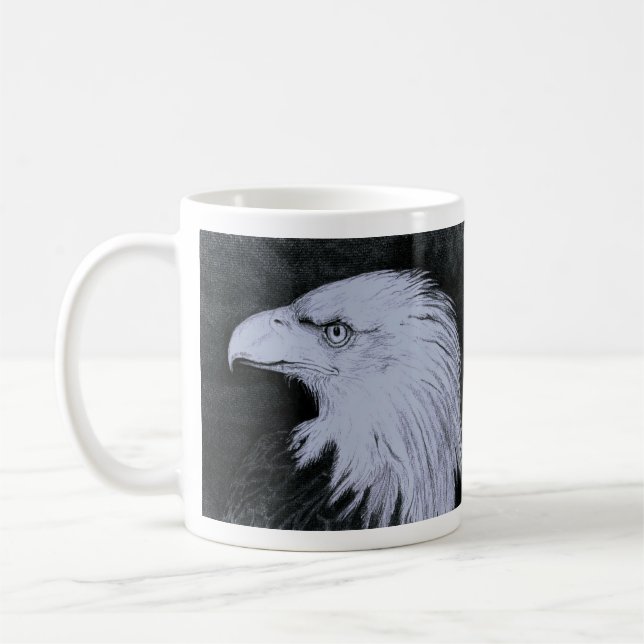 FinerArt Bald Eagle Tasse Design von Linda Wagner (Links)