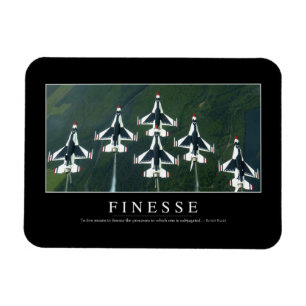 Finesse: Inspirierend Zitat Magnet