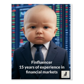 Finfluencer Baby - 15 Jahre finanzielle Weisheit Poster