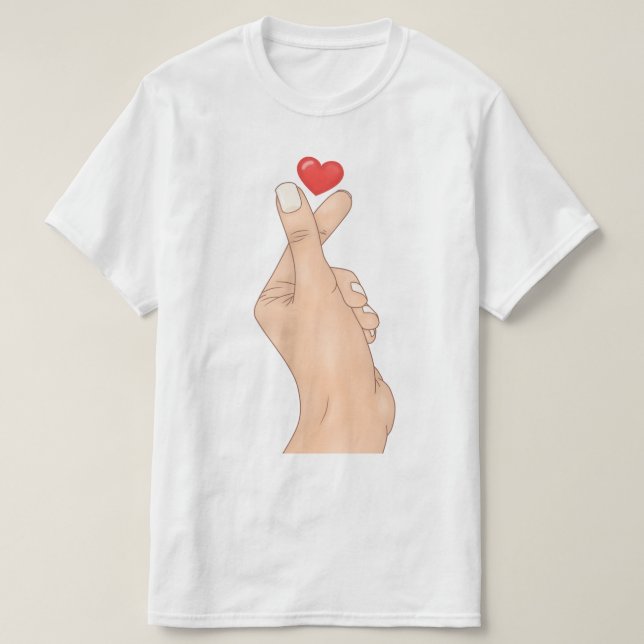 Finger Heart Hand T-Shirt (Design vorne)