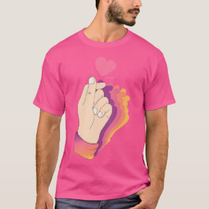 Finger Heart Kpop Merchandise Koreanische Musik K- T-Shirt