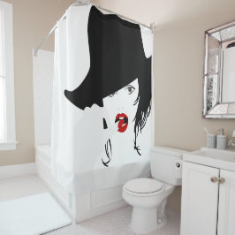 Finger in den Mund Duschvorhang