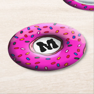 Finger-Krapfen mit buntem besprüht + Ihre Ideen Runder Pappuntersetzer