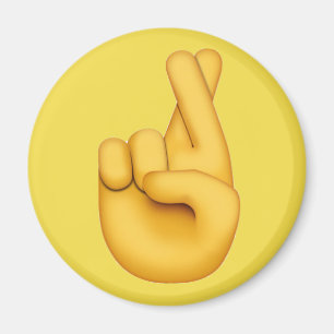 Finger kreuzten Emoji Magnet