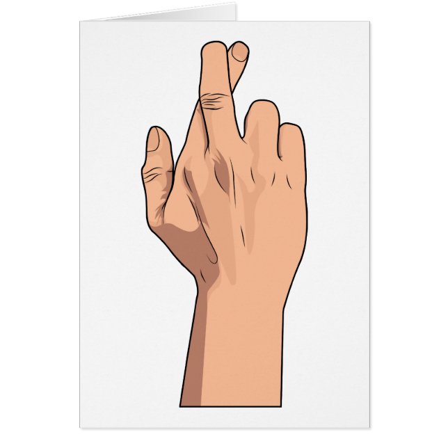 Finger kreuzten ~ Handzeichen u. -gesten (Vorne)