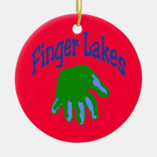 Finger Lake Cartoon Keramik Ornament