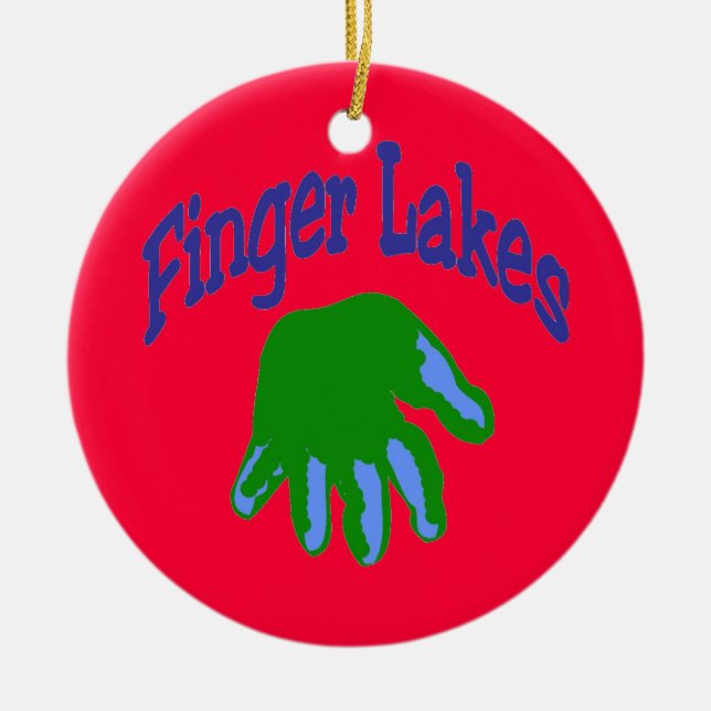 Finger Lake Cartoon Keramik Ornament (Vorne)