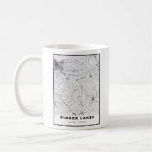 Finger Lakes Karte Kaffeetasse