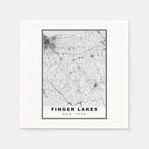 Finger Lakes Map Serviette