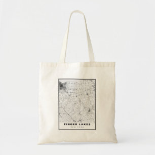 Finger Lakes Map Tragetasche