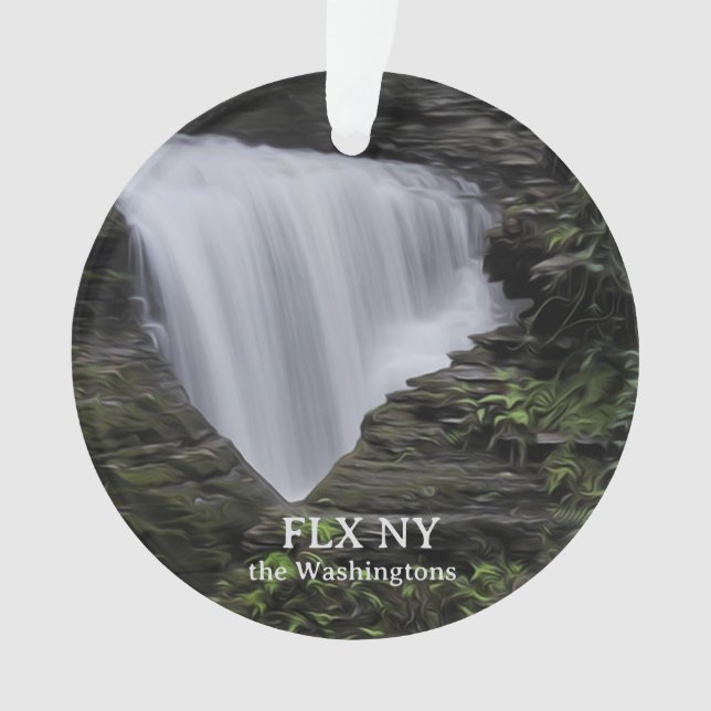 Finger Lakes Name Year Acrylic Circle Ornament  (Vorderseite)