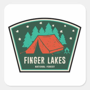 Finger Lakes National Forest Camping Quadratischer Aufkleber