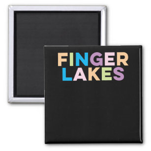 Finger Lakes New York Colorful Vacation gifts Magnet