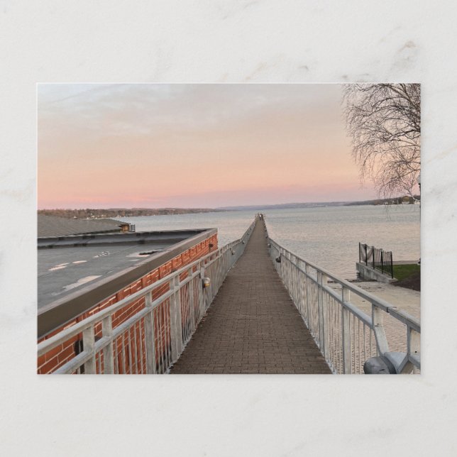 Finger Lakes Pier Feiertagspostkarte (Vorderseite)