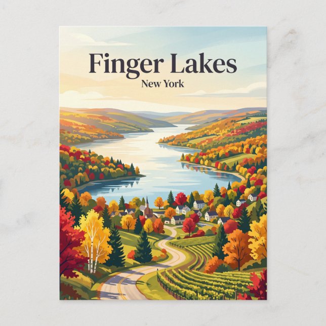 Finger Lakes USA Postkarte (Vorderseite)