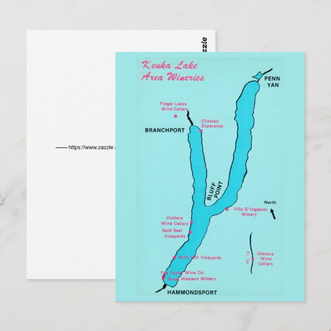 Finger Lakes Wein Postkarte (Vorne/Hinten)