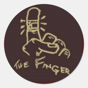 Finger-Logo-Aufkleber Runder Aufkleber