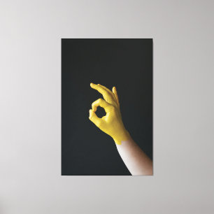Finger-Malerei Premium Wrapped Leinwand (Glanz)