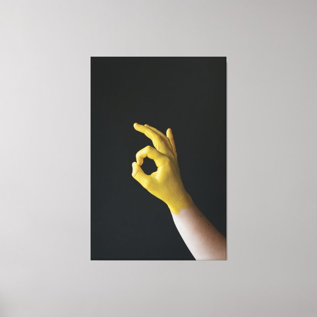 Finger-Malerei Premium Wrapped Leinwand (Glanz) (Vorderseite)