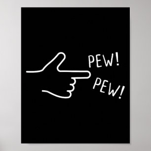 Finger Pew Pew Ich Lustig Poster