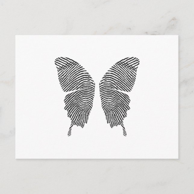 Finger Print Butterfly Wings Postkarte (Vorderseite)