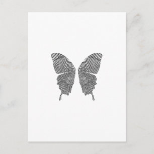 Finger Print Butterfly Wings Postkarte
