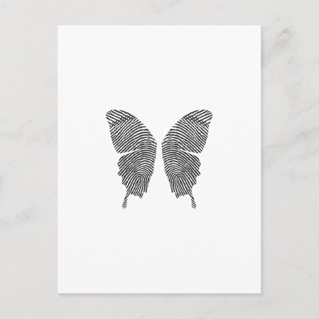 Finger Print Butterfly Wings Postkarte (Vorderseite)