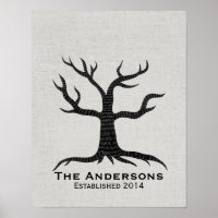 Finger Print Tree Family Wiedersehen Classy Linen